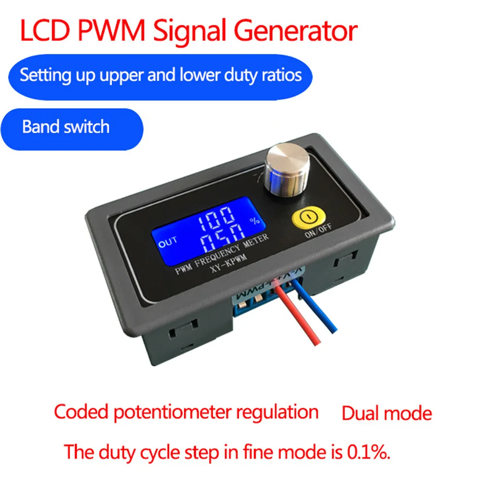 1HZ-15KHZ Rectangular Wave Signal Generator with LCD Display PWM Pulse Frequency Adjustable Duty Cycle Square Wave Module