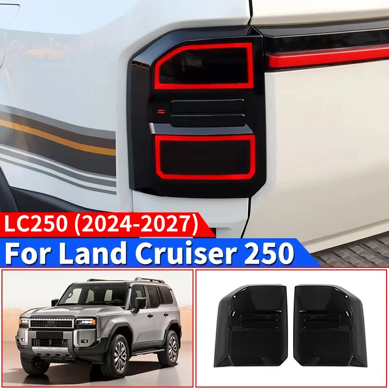 For Toyota Land Cruiser 250 Prado LC250 FJ250 J250 2024-2027 ABS Rear Tail Light Cover Trim Lamp Protector Exterior Accessories