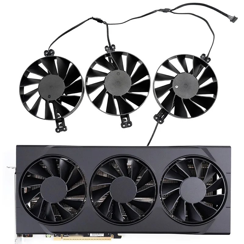 New Cooling Fan for XFX Radeon RX 9060 XT SWIFT OC TRIPLE GPU, Fan Diameter 86MM, Mounting Hole Pitch 9X111MM