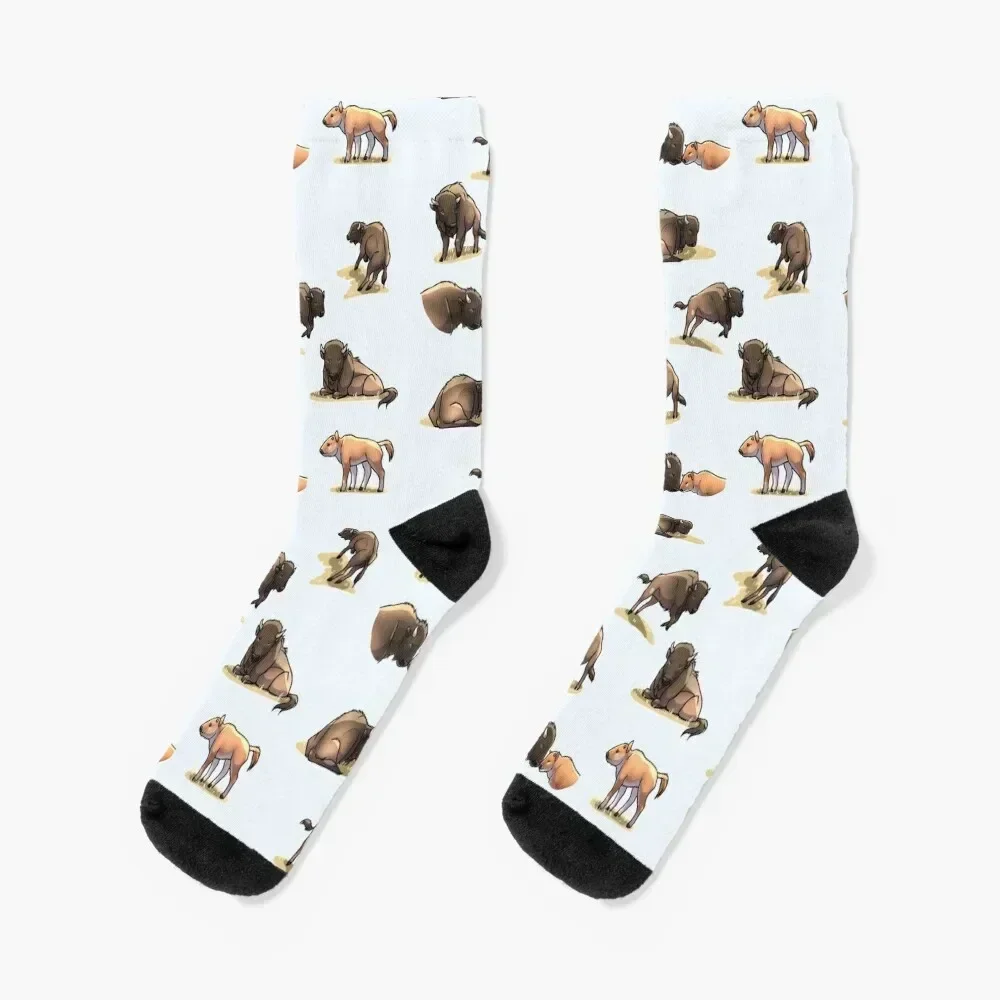 

Little bison Socks gifts christmass gift halloween compression Man Socks Women's
