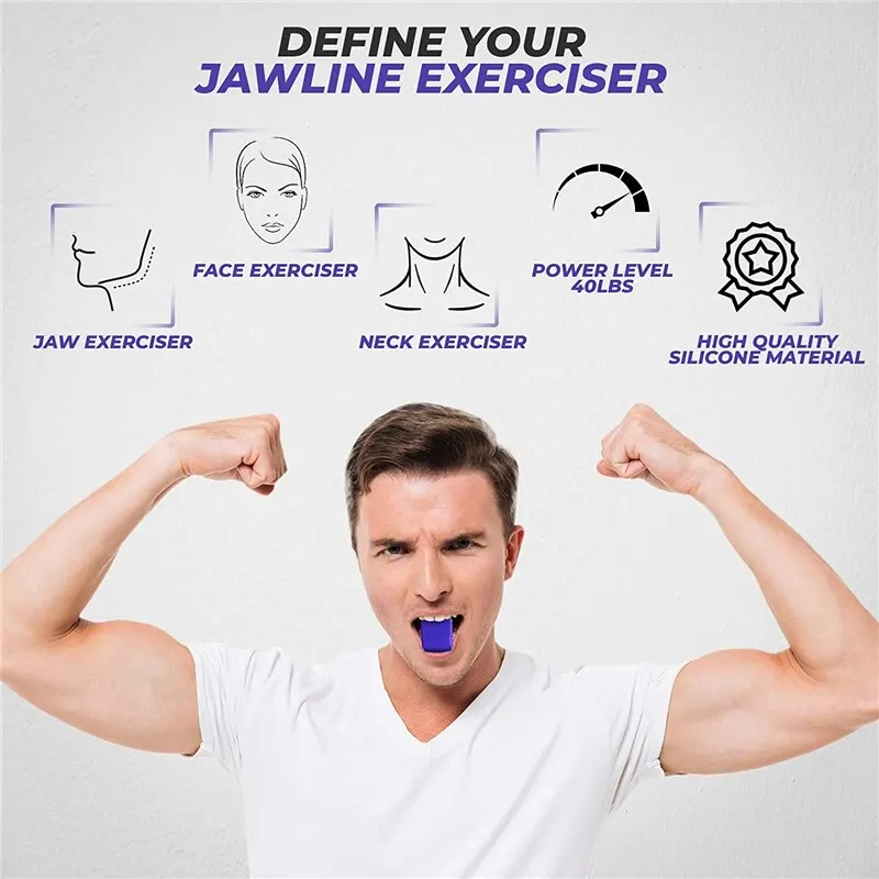 Jawline Exerciser Facial Jaw Muscle Toner Training Fitness Ball Anti-aging Food-grade Silica Face Chin Cheek Lifting Slimming