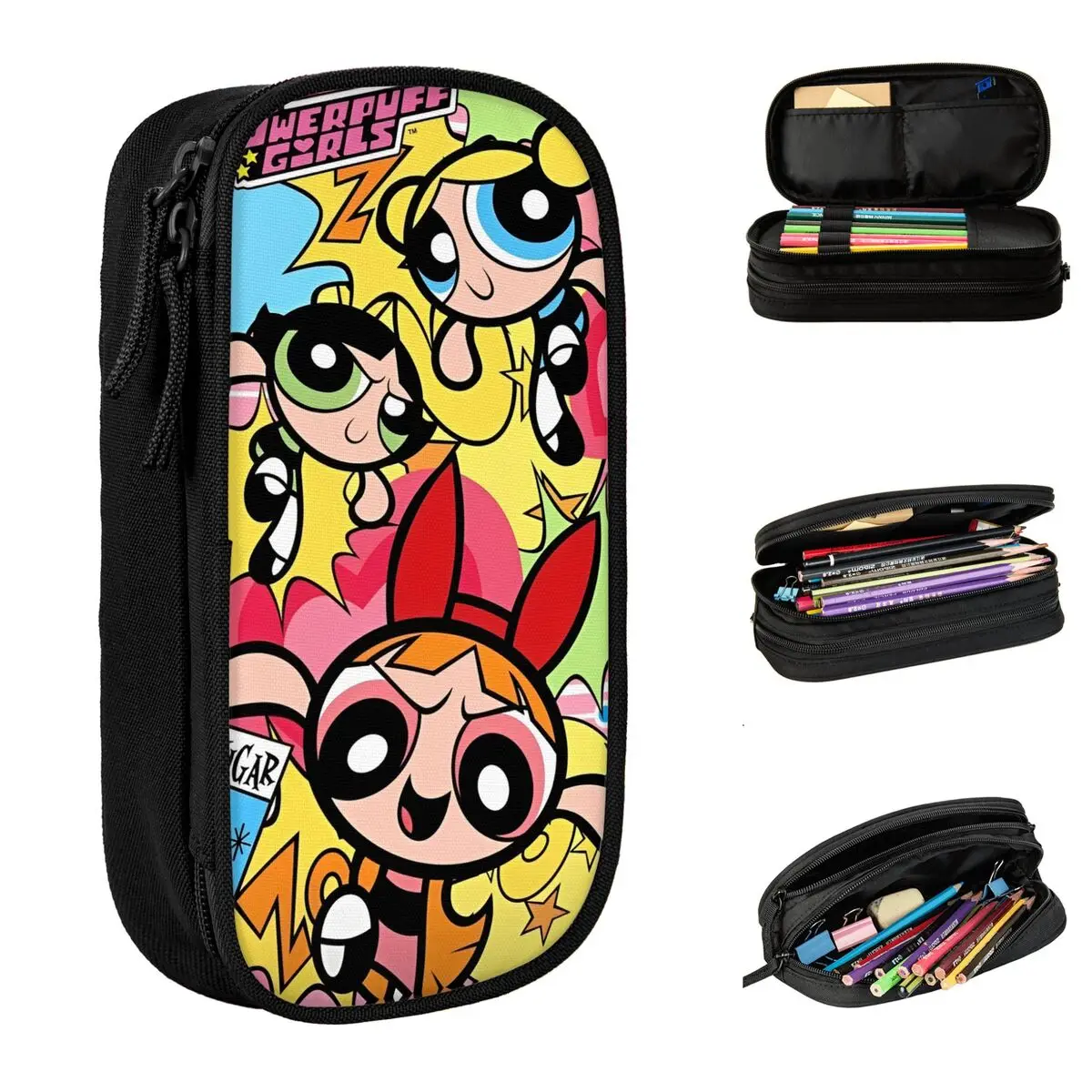 

Милый автомобильный пенал с героями мультфильмов, пеналы с героями мультфильмов аниме для студентов, большая сумка для хранения, школьные косметические канцелярские принадлежности