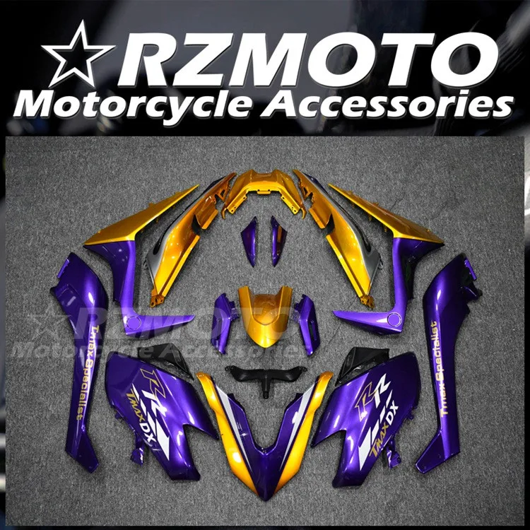 Injection Mold New ABS Motorcycle Whole Fairings Kit Fit for YAMAHA Tmax 530 2017 2018 17 18 Bodywork Set Custom Purple Golden