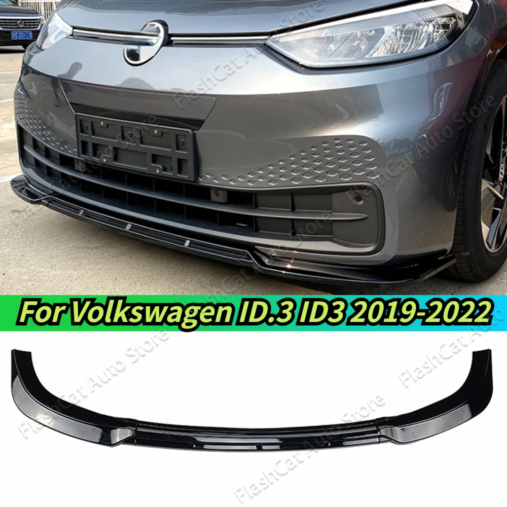 

For VW ID.3 ID3 Front Bumper Splitter Lip Spoiler Diffuser Guard Body Kits Cover For Volkswagen 2019 2020 2021 2022 Tuning ABS