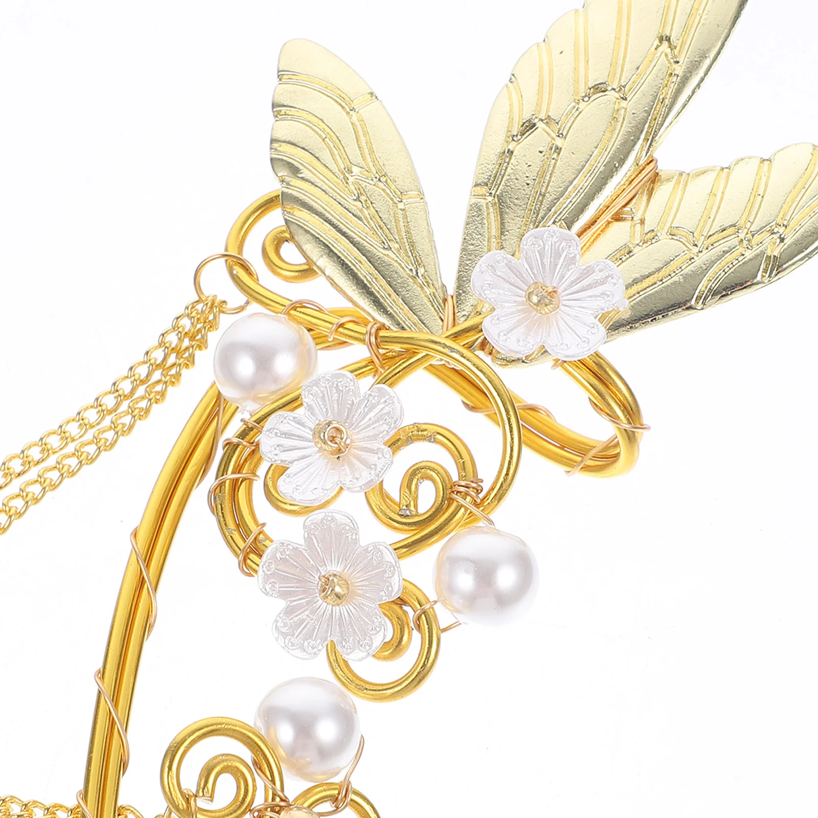 

2Pcs Trendy Clip on Earrings Butterfly Wing Tassel Non Pierced Ear Clips for Women Decorative Dangle Jewelry Ear Clip