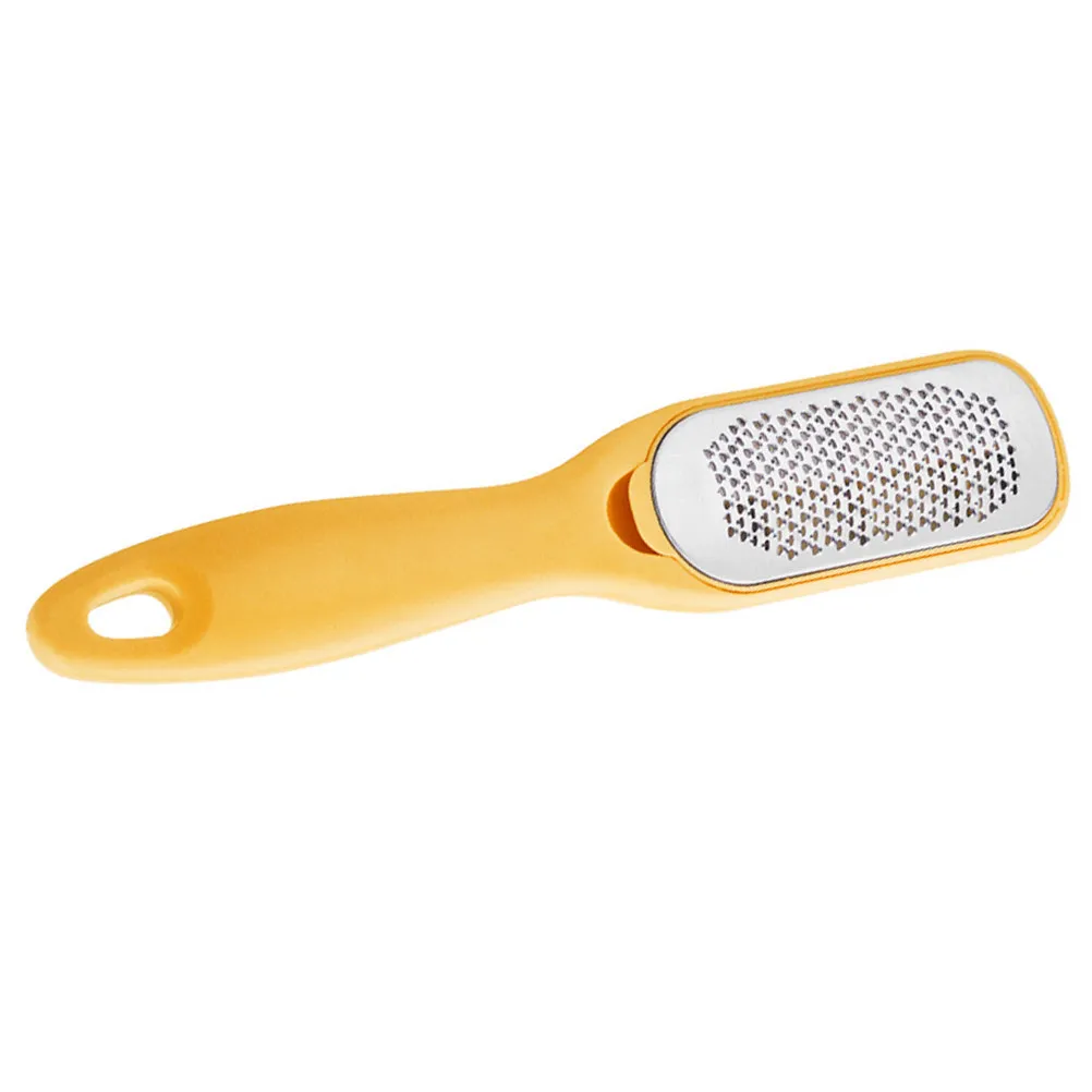 1Pcs Stainless Steel Foot File Callus Remover Double Sided Exfoliator for Healthy Smooth Feet Yellow Callus File