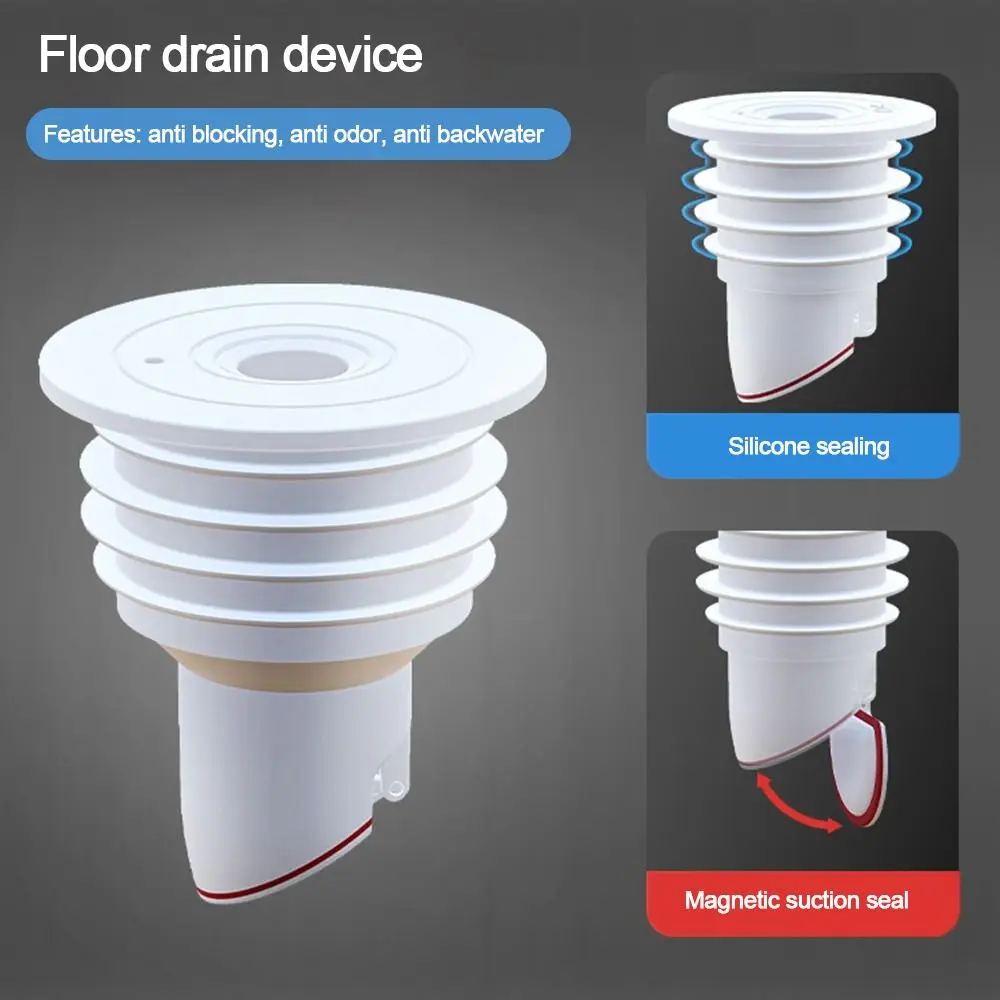 Silicone Floor Drain Cover Sewer Water Pipe Sealing Ring Anti-odor Floor Drain Seal Plug Insect Prevention Bathroom Accessories