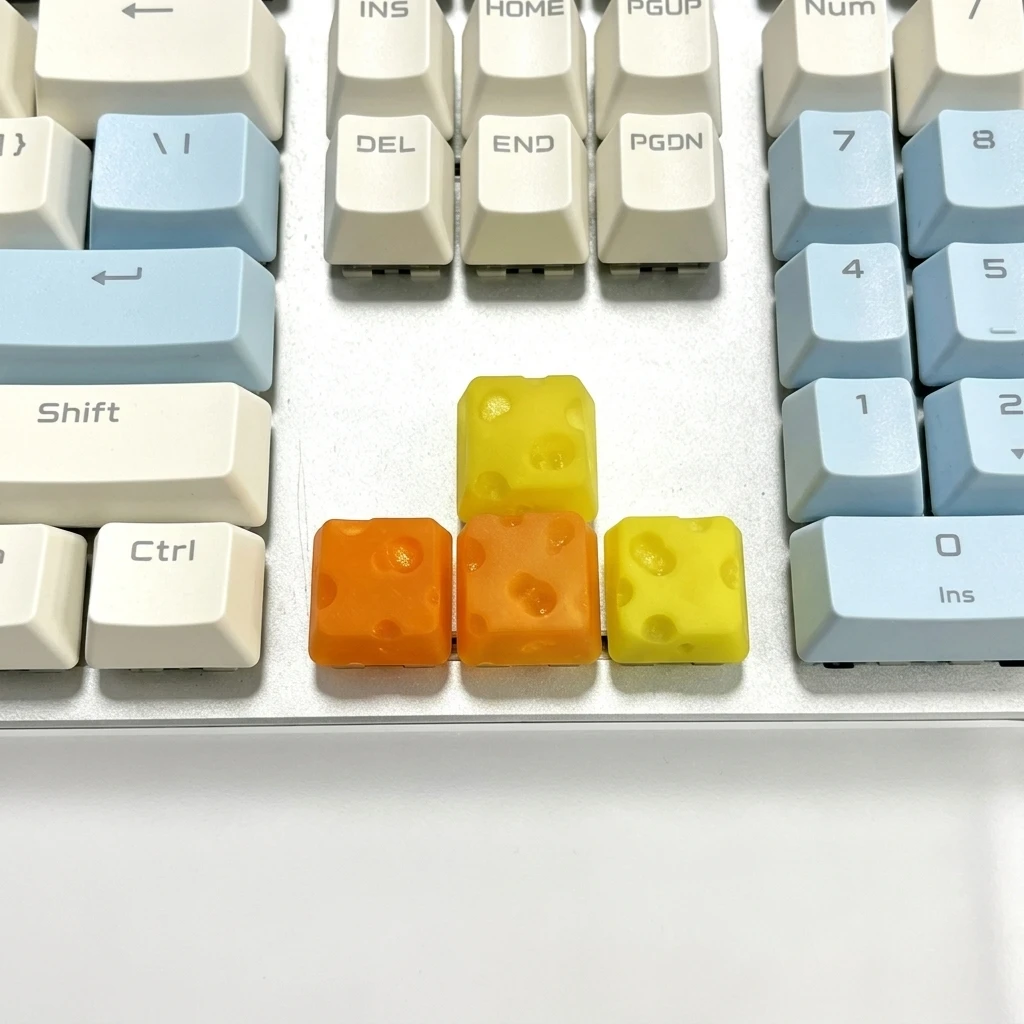 3D Printing Keycaps - 4 buah Keycap Artisan Berbentuk Keju