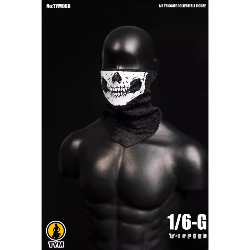 In Voorraad TYM066 1/6 Mannelijke Soldaat Combat Gezichtsmasker Ghost Skull Masker Halsdoek Model voor 12 "Action Figure Scène accessoire