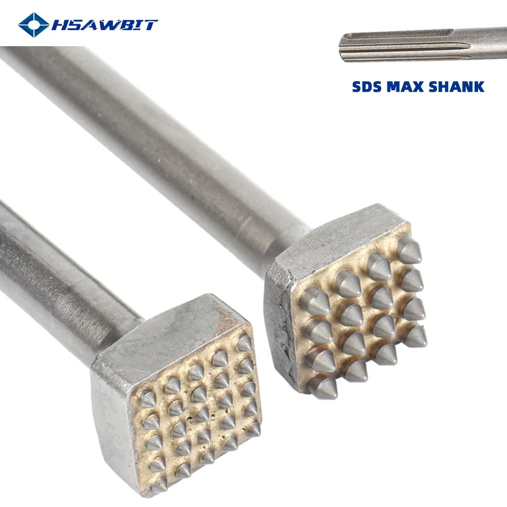 

SDS MAX Shank 1PC Alloy Point Groove Gouge Flat Chisel Electric Hammer Drill Bits Stone Slab Bridge Wall Cement Pavement Chisel