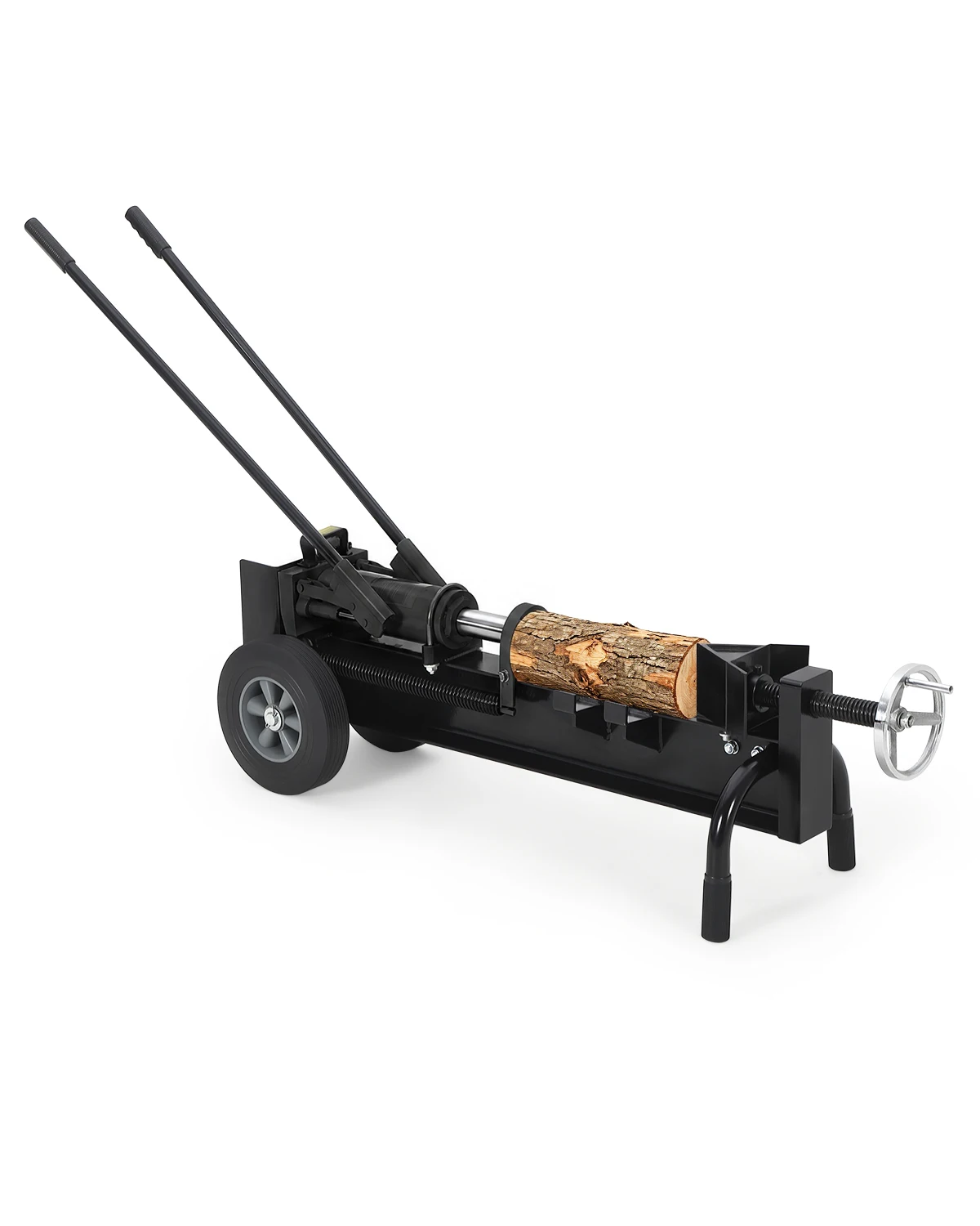 12 Ton Heavy-Duty Manual Log Splitter – Threaded Rocker Edge, 20-Gal Hydraulic Pump, All-Terrain Tires, Splits Logs Up to 44.5 Inches