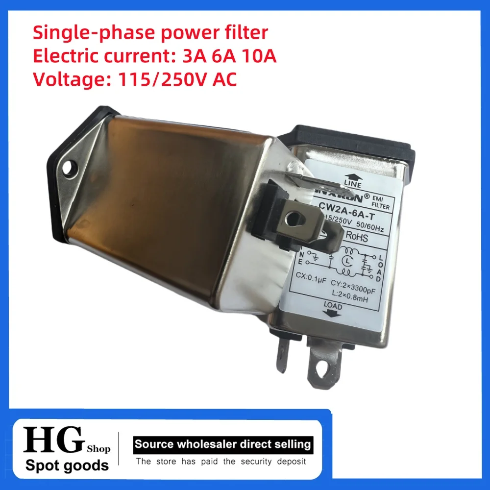 AC socket fuse switch filter CW2A-10A-T