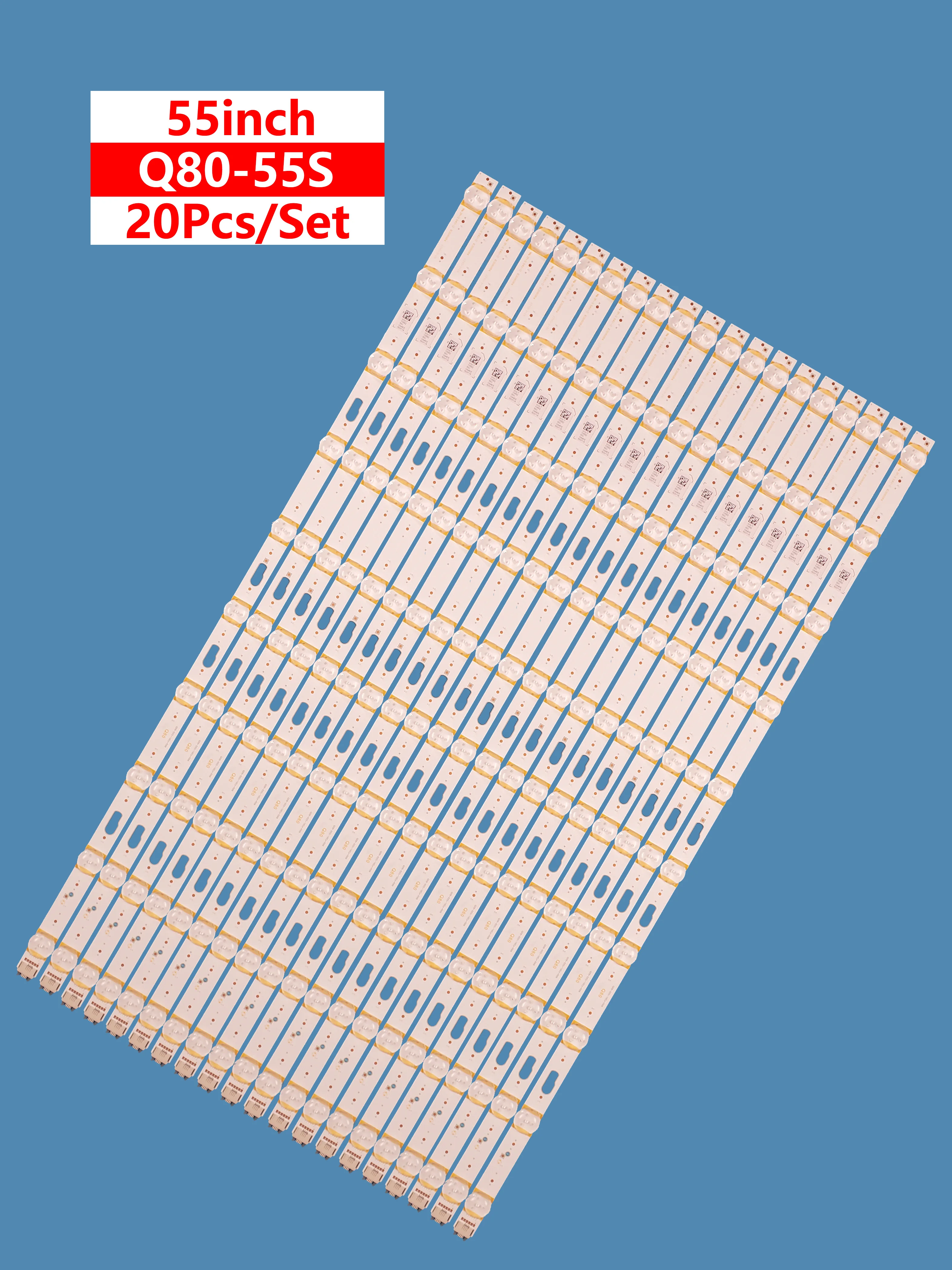 Tiras de LED para TV Samsung, Samsung BN96-48131A, Q80-55S-10EA, TV Samsung 55 ", QN55Q80RAFXZA, AA01, Q80-55S-10EA