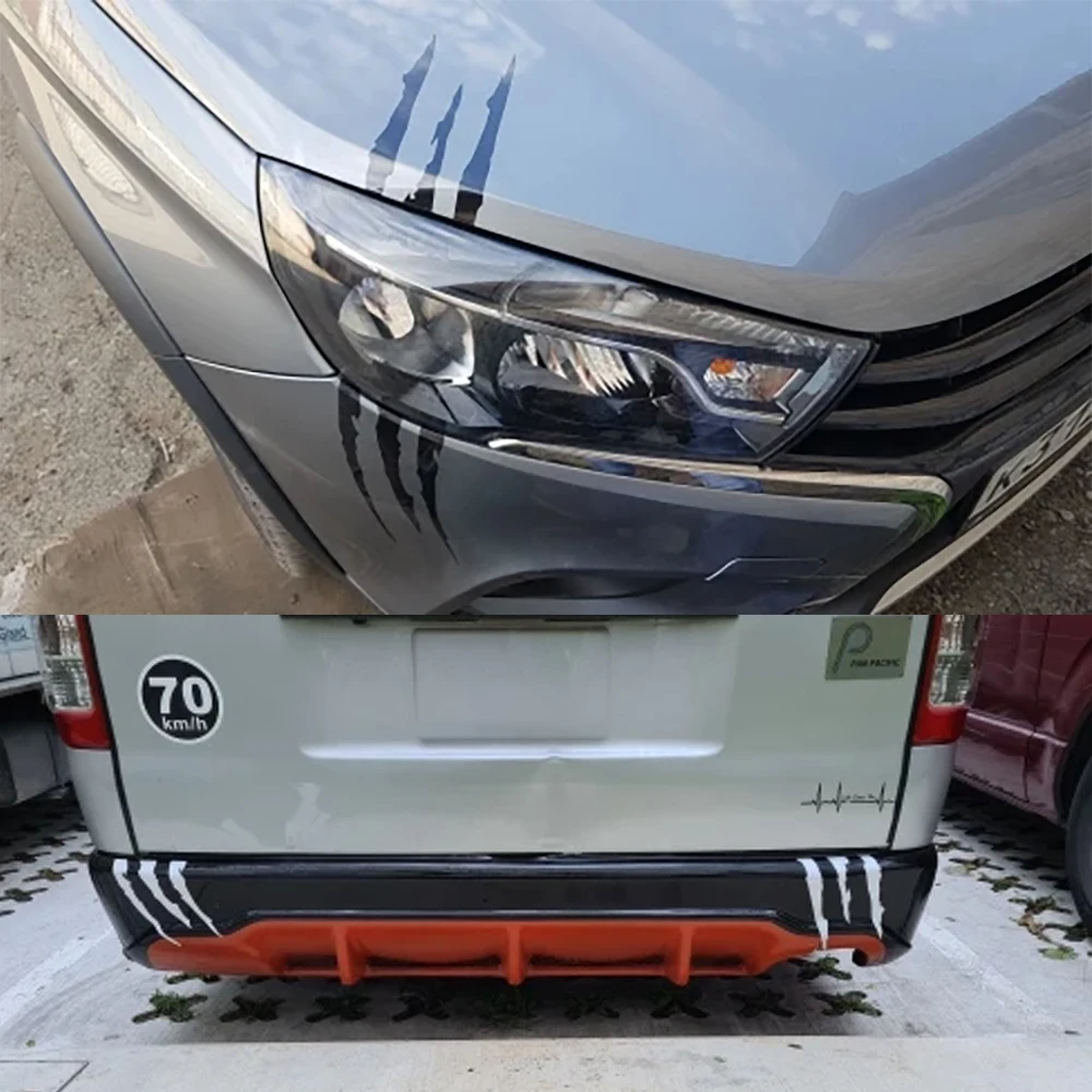 Pegatina Universal para coche y motocicleta, calcomanía de raya rayada con garra de monstruo, marcador reflectante impermeable, accesorios de decoración para motocicleta