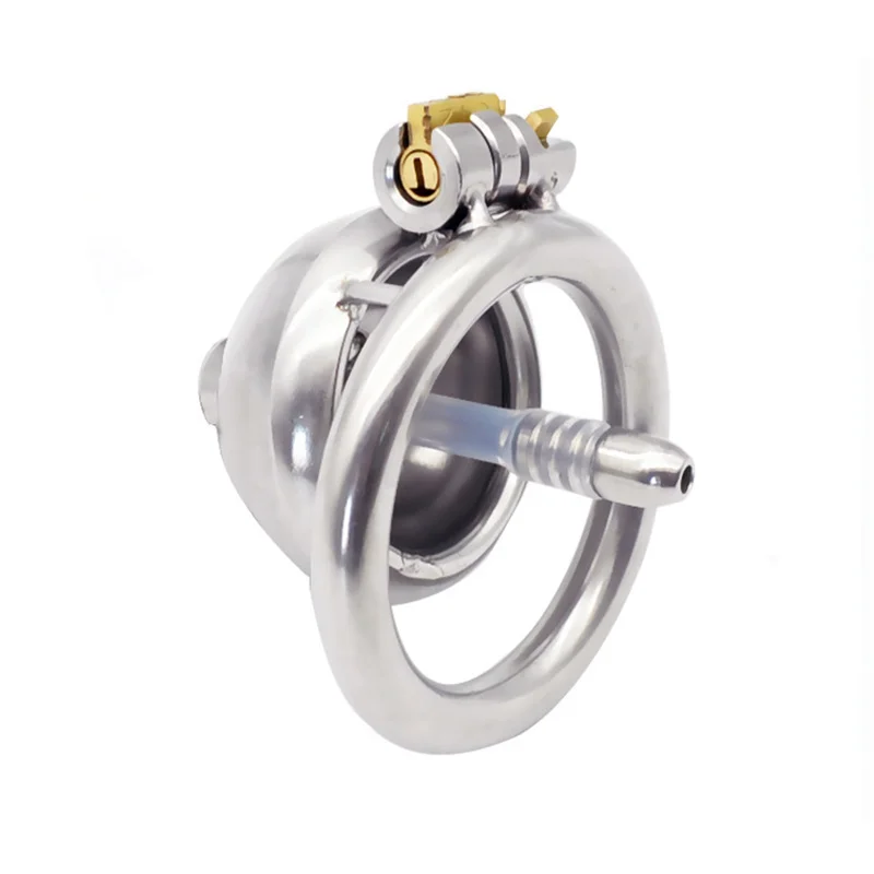 

Male Chastity Cage with Stealth Lock Device 304 Steel Cock Rings Urethra Catheter Horse Eye Urethral Catheter Dilator Penis Plug