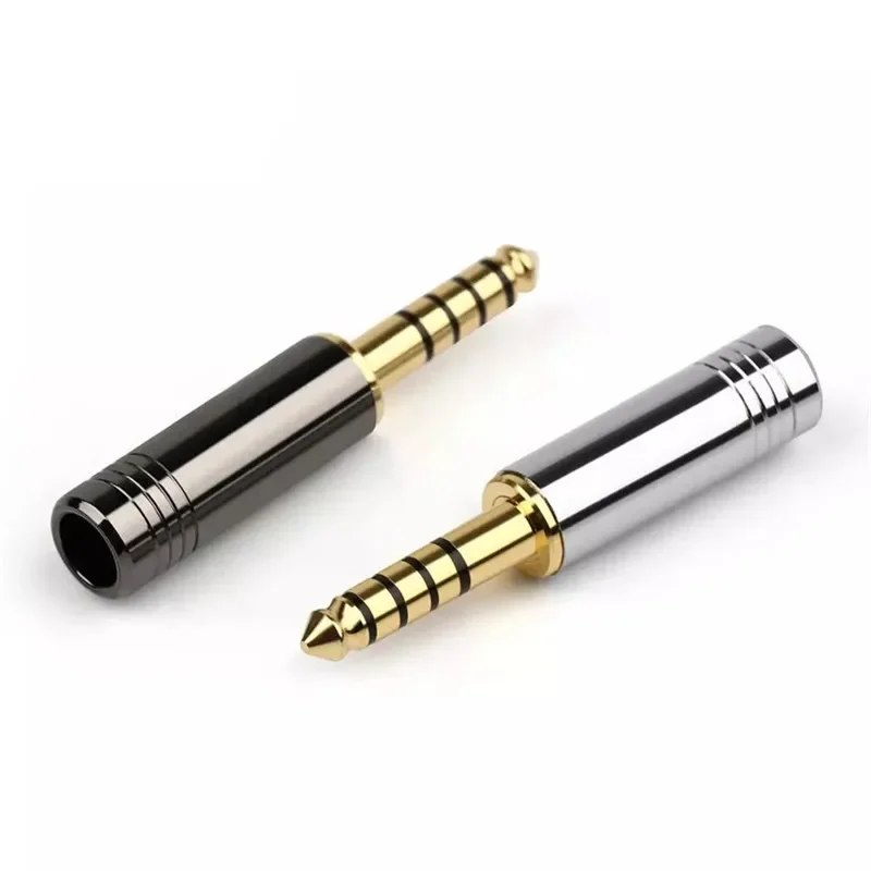 4.4mm Connector Balanced Interface Speaker Amplifer 5 Pole Gold Rhodium Plated Audio Jack Metal Shell For NW-WM1ZA Black Silver