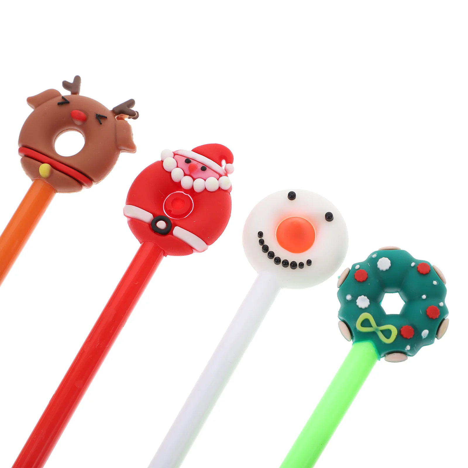 

12 Pcs Creative Ballpoint Pen Christmas Holiday Novelty Pens Gel Ink Multicolor Child