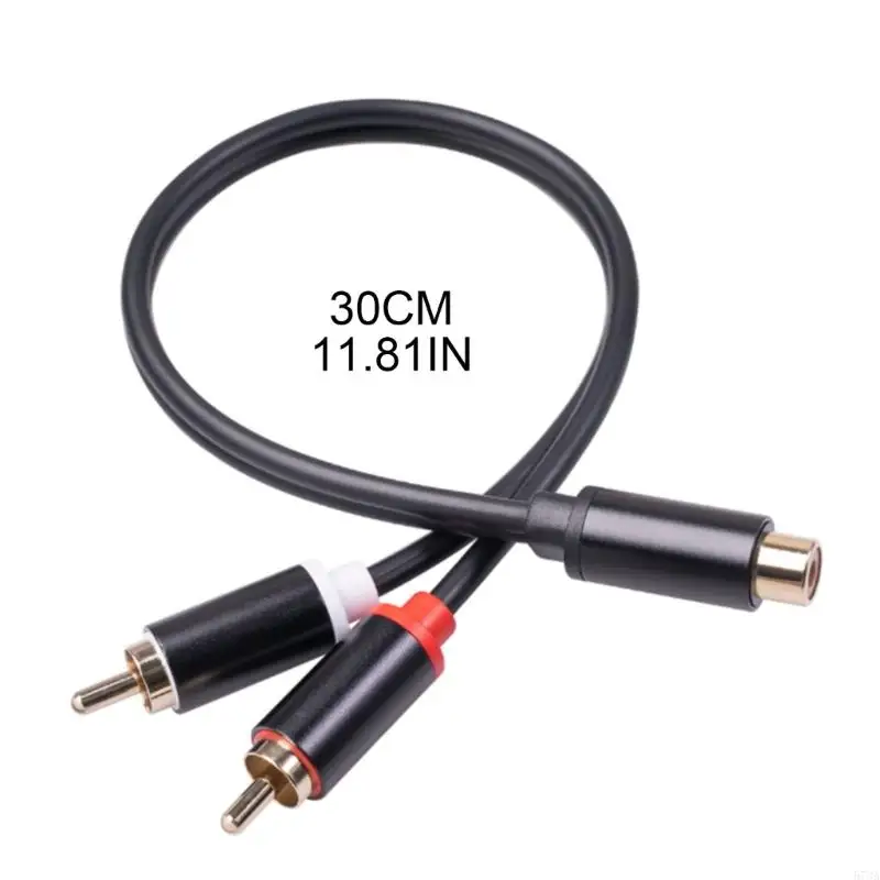محول 573A RCA Y 1 RCA أنثى إلى 2 RCA ذكر Y كابل ستيريو رقمي
