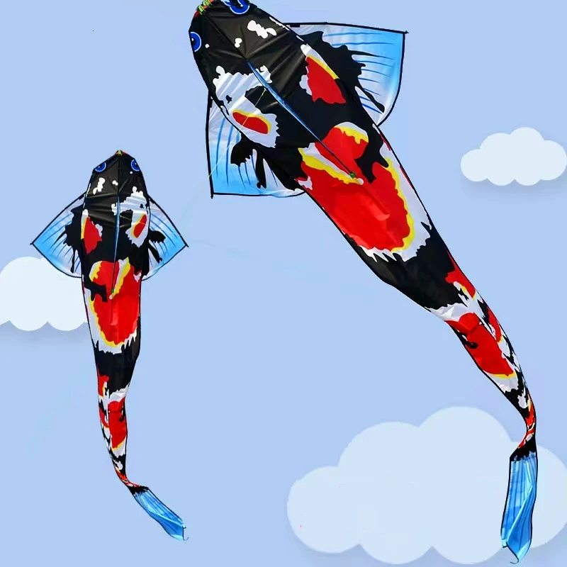 free shipping carp kites for kids flying fish kite outdoor toys new kite windsock professional parachute volantin outside play