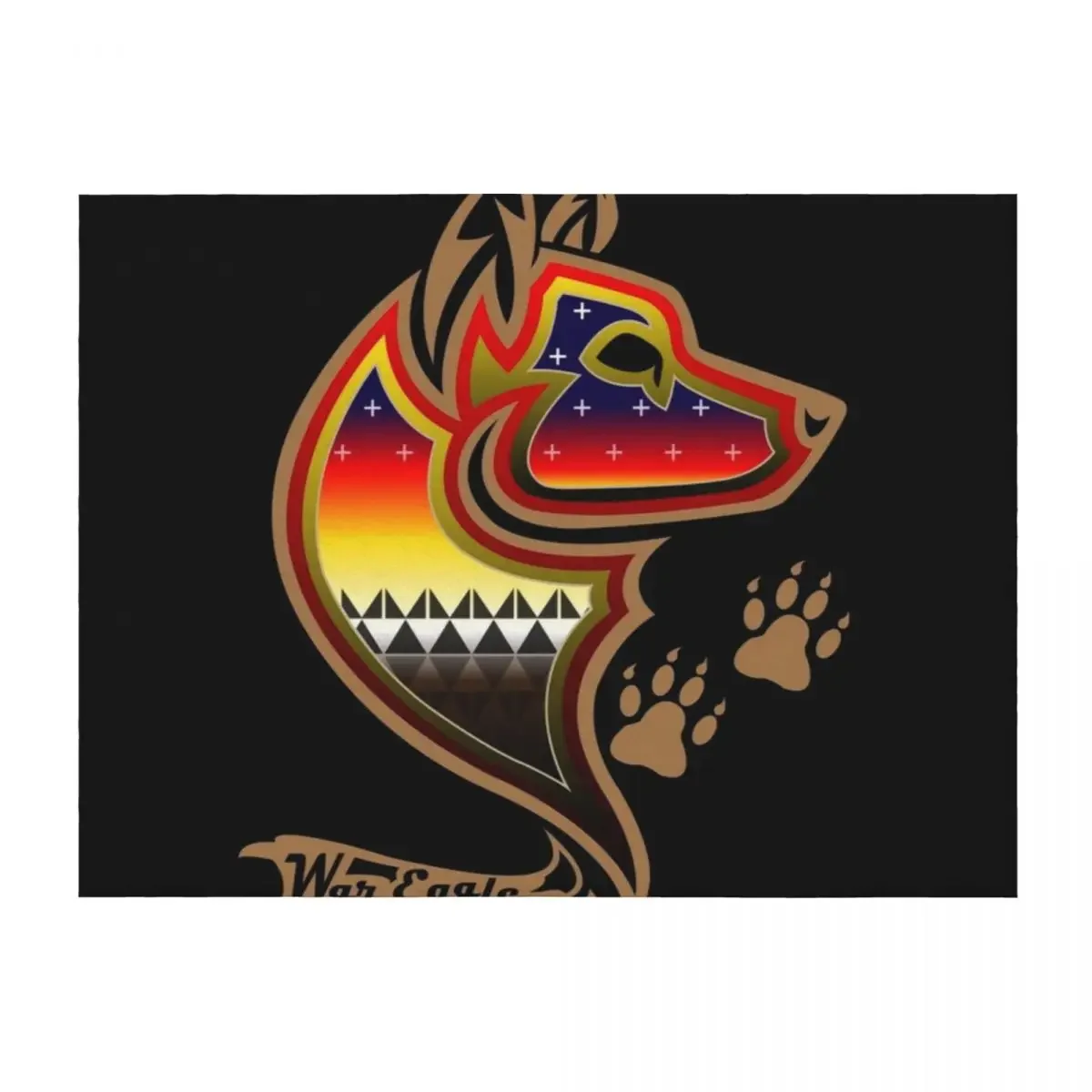 

Protecting the people Brown Wolf Throw Blanket Plaid on the sofa Thermals For Travel Bed linens Flannels Blankets