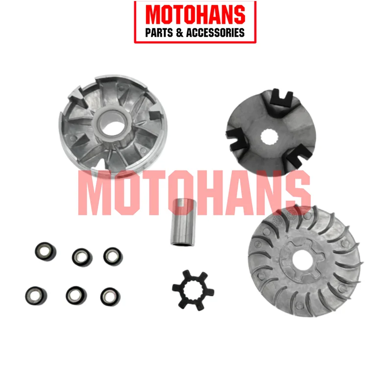 MOTORCYCLE RACING CVT FRONT VARIATOR CLUTCH KIT 16MM HOLE WITH ROLLER WEIGHT DRIVE PULLEY FOR YAMAHA JOG50 1PE40QMB