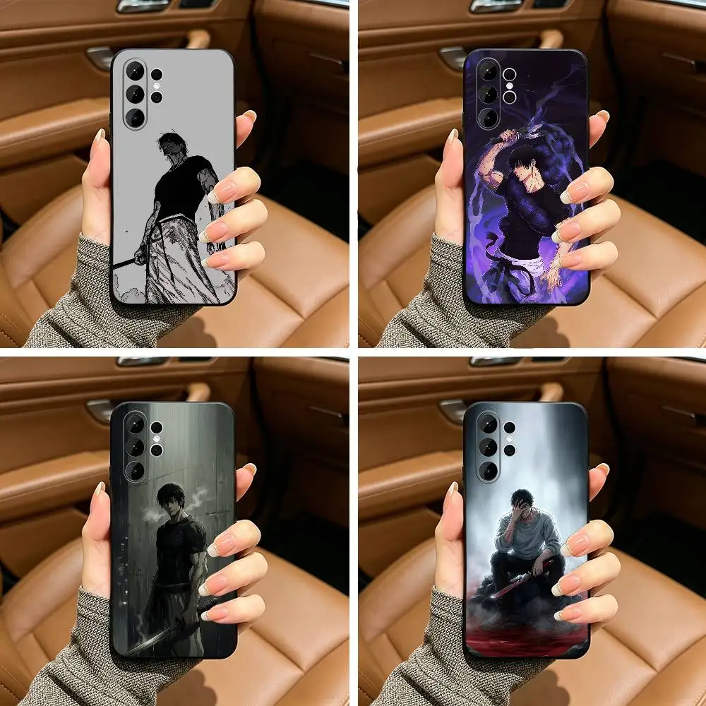 Toji- Fushiguro Jujutsu Kaisen Black Soft Silicone Phone Case for Samsung Ultra S25, S24, S21, S22, S23, S30, Plus, FE, Lite