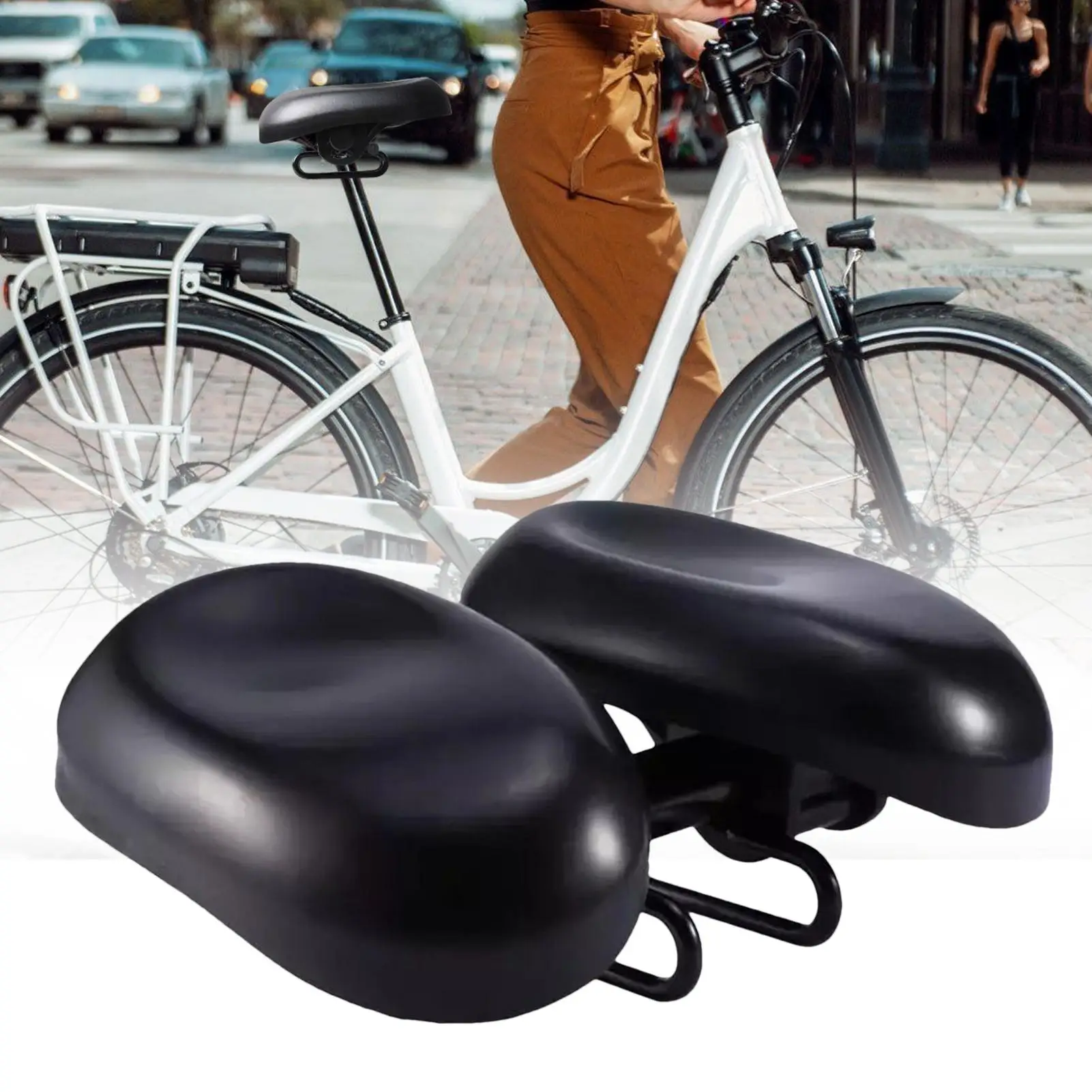 

Bike Seat Cushion Adjustable Bike Saddle Cushion Shock Absorption Saddle Pad Riding Accessories For Daily Exercise Road