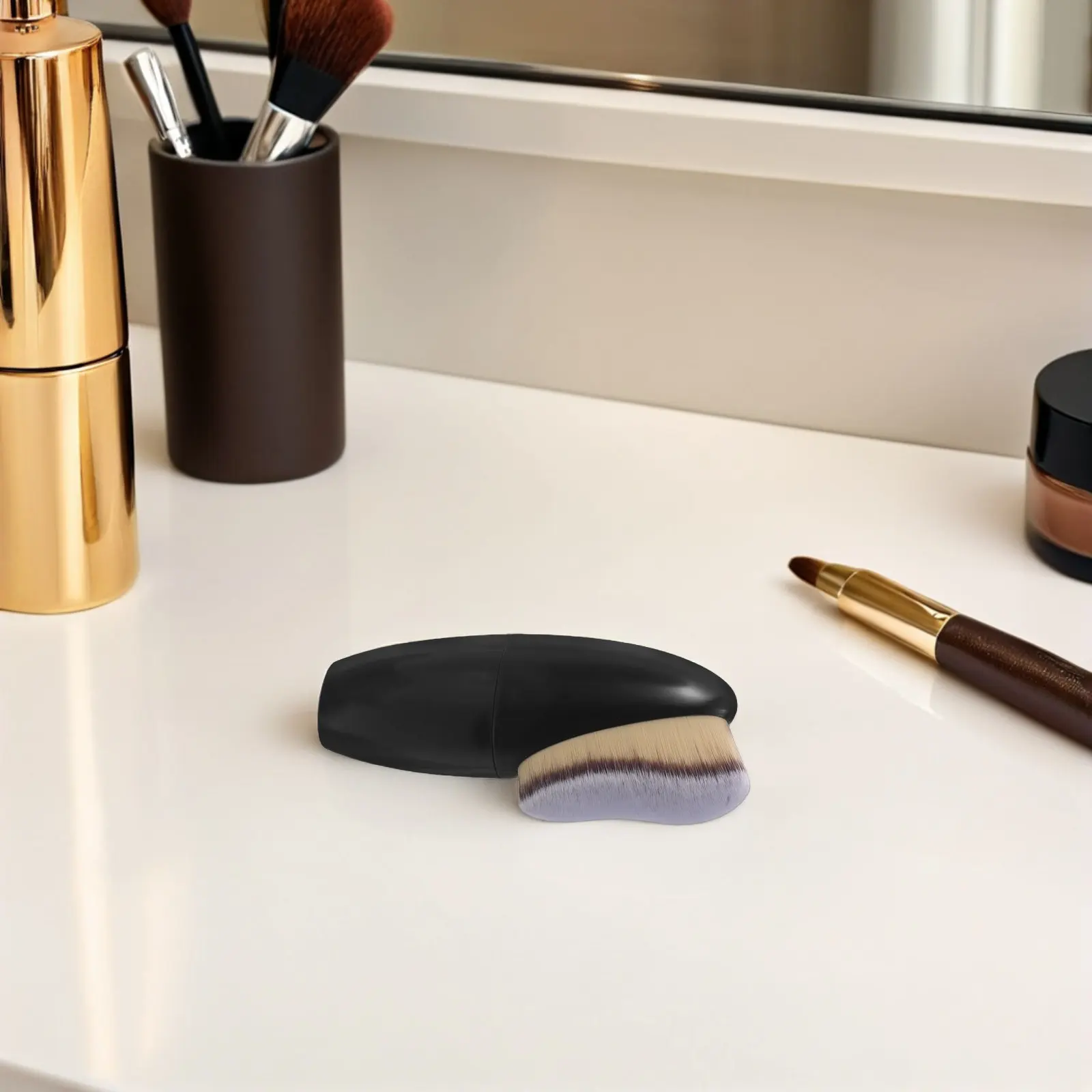 Hypoallergenic Seamless Foundation Brush Non Shedding Bristles for Sensitive Skin Flawless Base Makeup