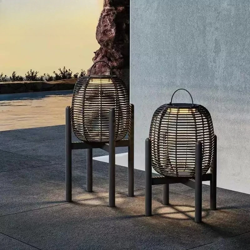 Outdoor Landscape Lights Hand-woven Floor Lawn Park Garden Lights Portable Lanterns Home Festival