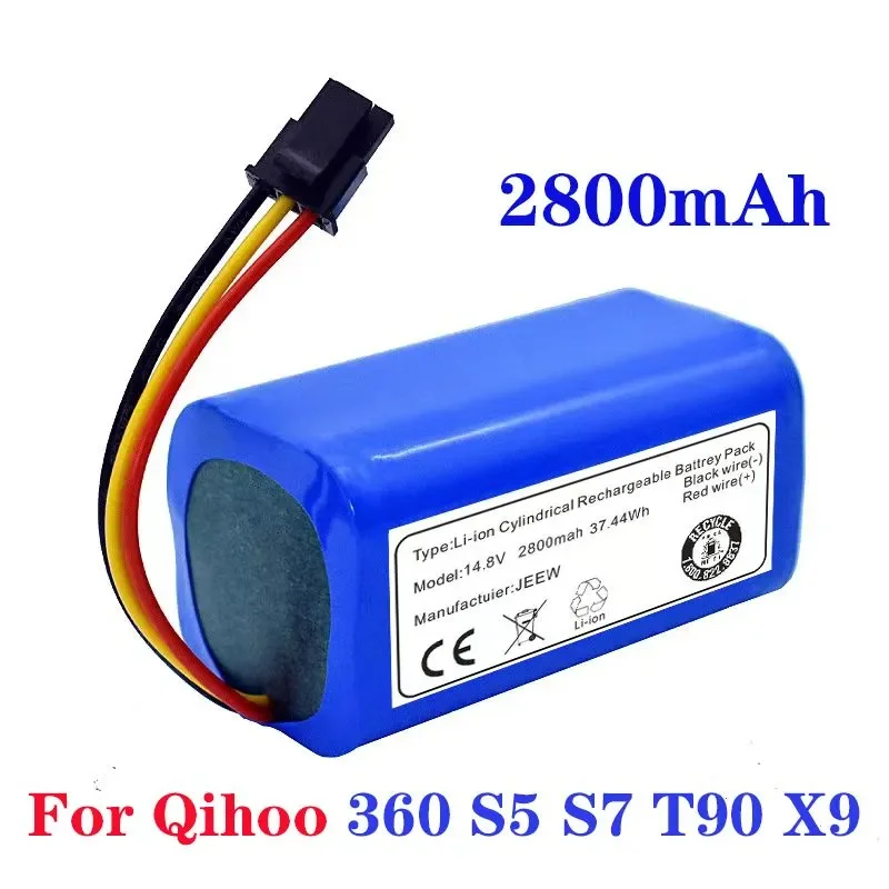 100%.for Qihoo 360 S5 S7 T90 14.8v 12800mah Robot Vacuum Cleaner Battery Pack Robotic Vacuum Cleaner Replacement Batteries