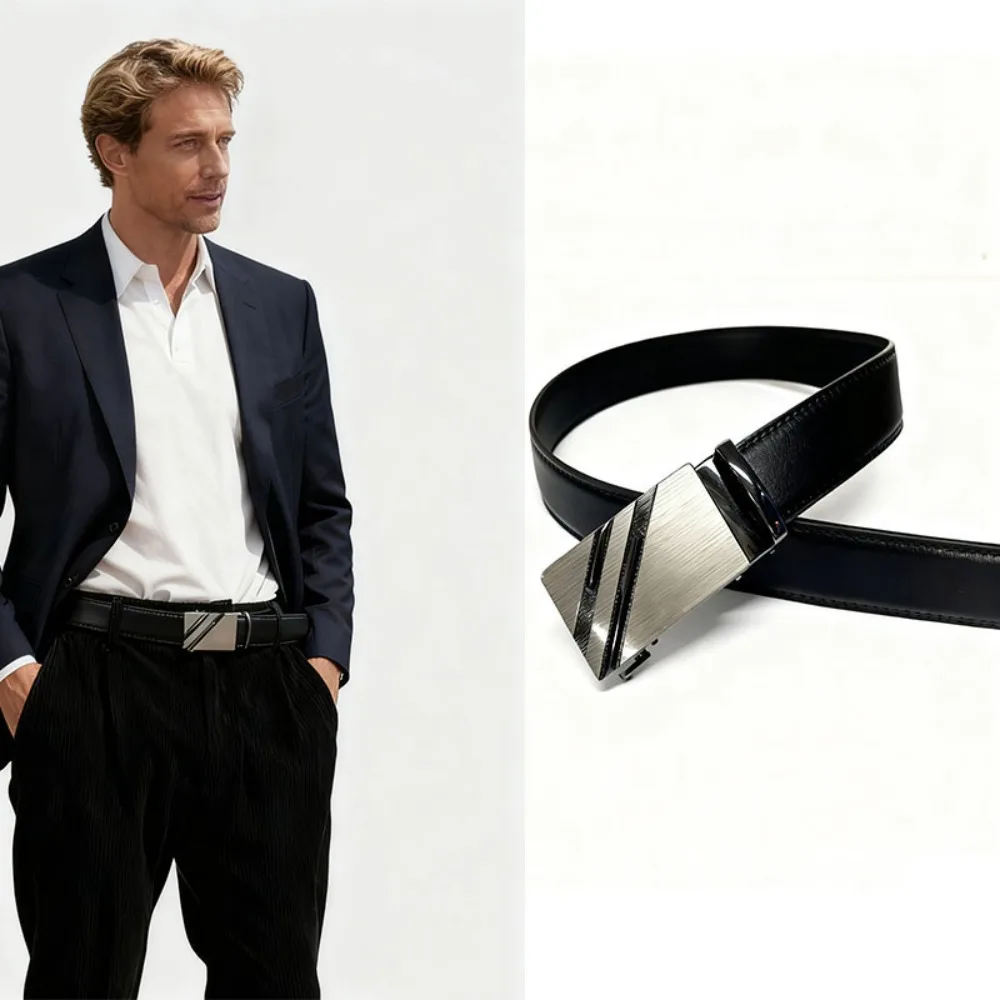 

2025 Hot Sale Men's Automatic Buckle Belt - Lightweight Leather Belt, Stylish Design, Perfect for Casual Wear