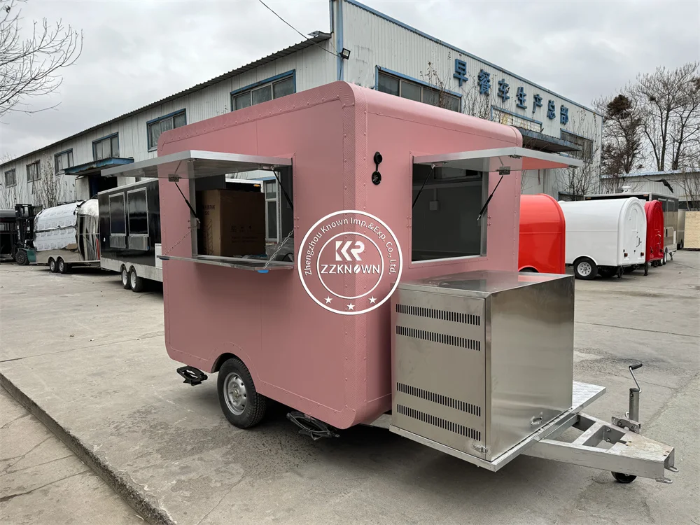 ヴィンテージモバイルフードトレーラー、アイスクリームカート、ストリートファーストフードトラック、カスタムキッチンコーヒートレーラー、CO2キオスク