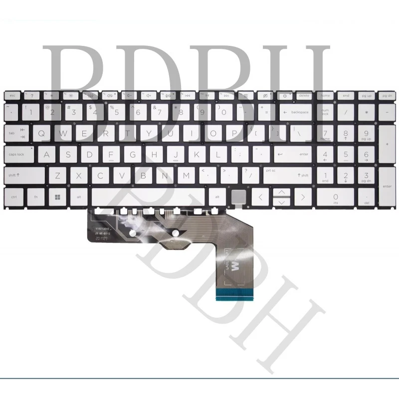 silver Keyboard For HP Envy x360 15-EE 15M-ED TPN-C149 15-AG TPN-W140 Backlit