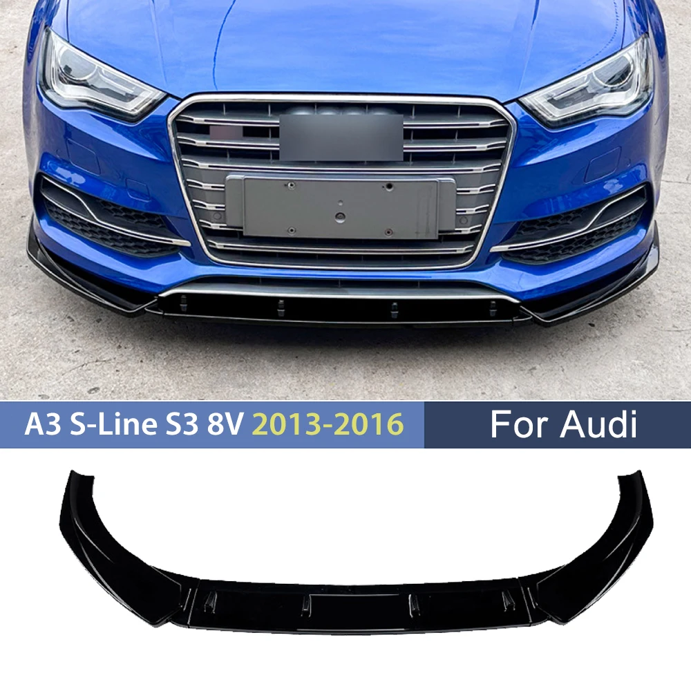 

Для Audi A3 S-Line S3 8V 2013-2016 автомобильный передний бампер, нижний спойлер, сплиттер, диффузор, комплект кузова, модификация, внешняя настройка