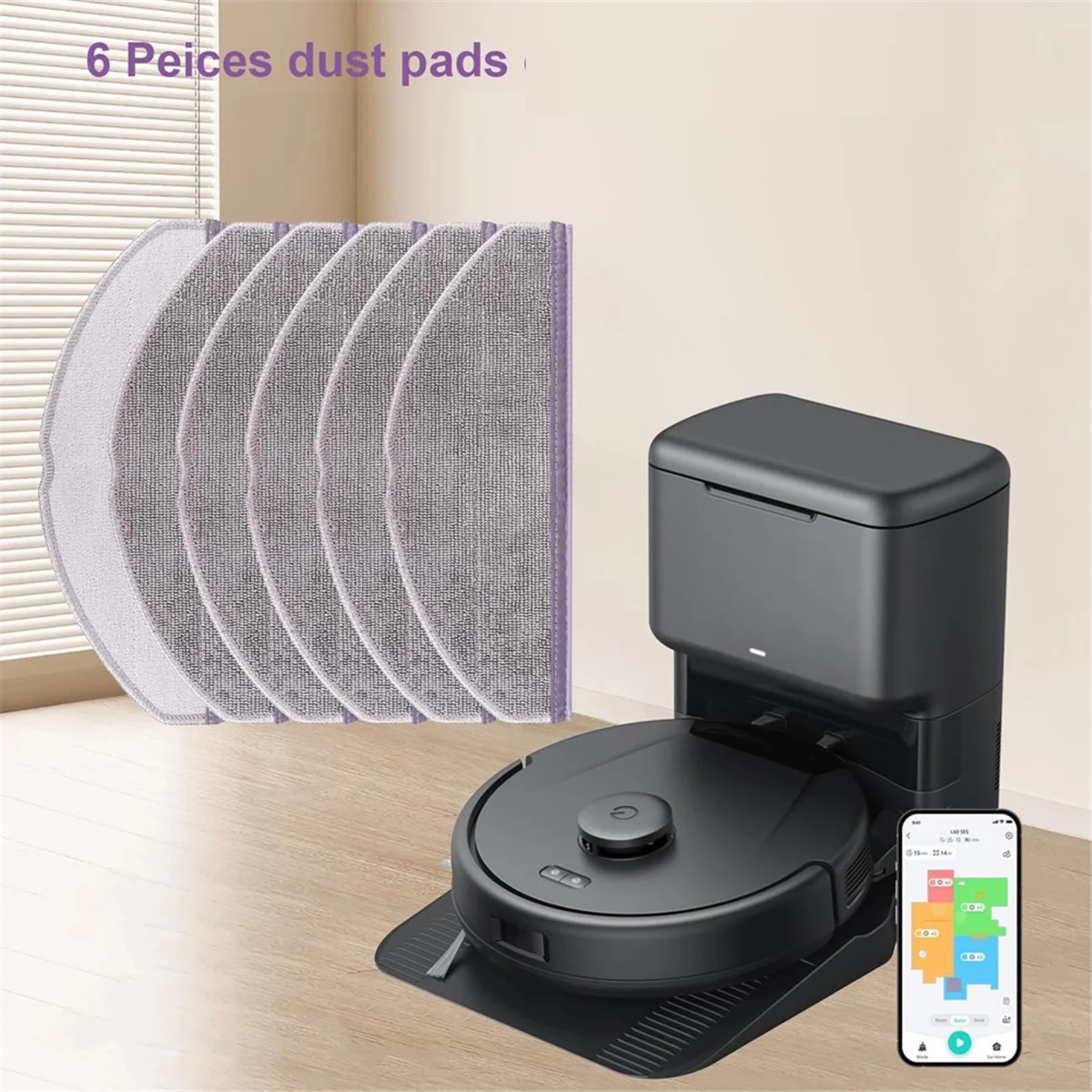 A01M Cuscinetti in microfibra di ricambio per mop compatibili con gli aspirapolvere robot Eufy L60/L60 Hybrid/L60 SES/L50 Series