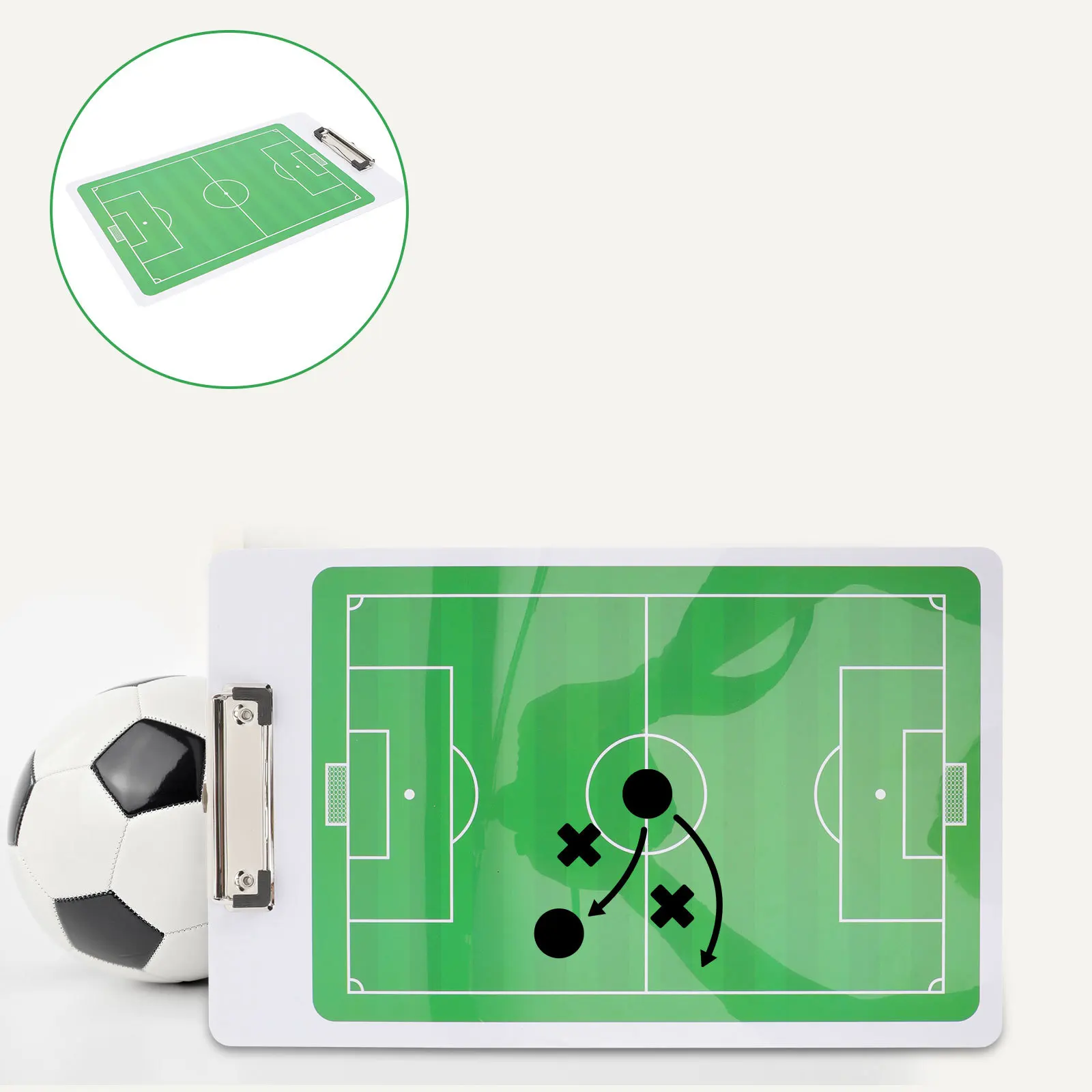 

1Set Football Coaching Board Lightweight Soccer Writing Board Double Side Football Equipment Soccer Equipment