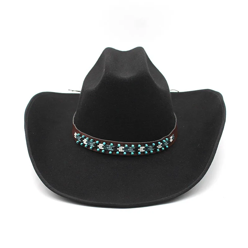 Western Cowboyhoed Hoge Hoed Herfst En Winter Heren En Dames Vilten Pet Grote Rand Curling Fedora Hoed