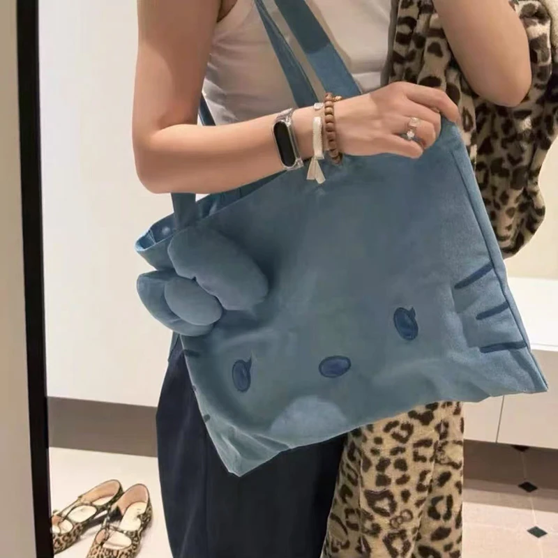 حقيبة مكياج سانريوس هالو كيتي للنساء، منظم مستحضرات التجميل اللطيف ذو السعة الكبيرة، حقيبة أدوات الزينة متعددة الوظائف، حقيبة غسيل الحمام