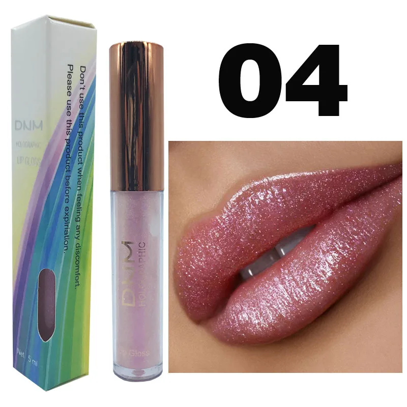 6 Colors Glitter Liquid Lip Gloss Tint Laser Holographic Lipsticks Cosmetics Shiny Pigment Waterproof Makeup Mermaid Lip Gloss