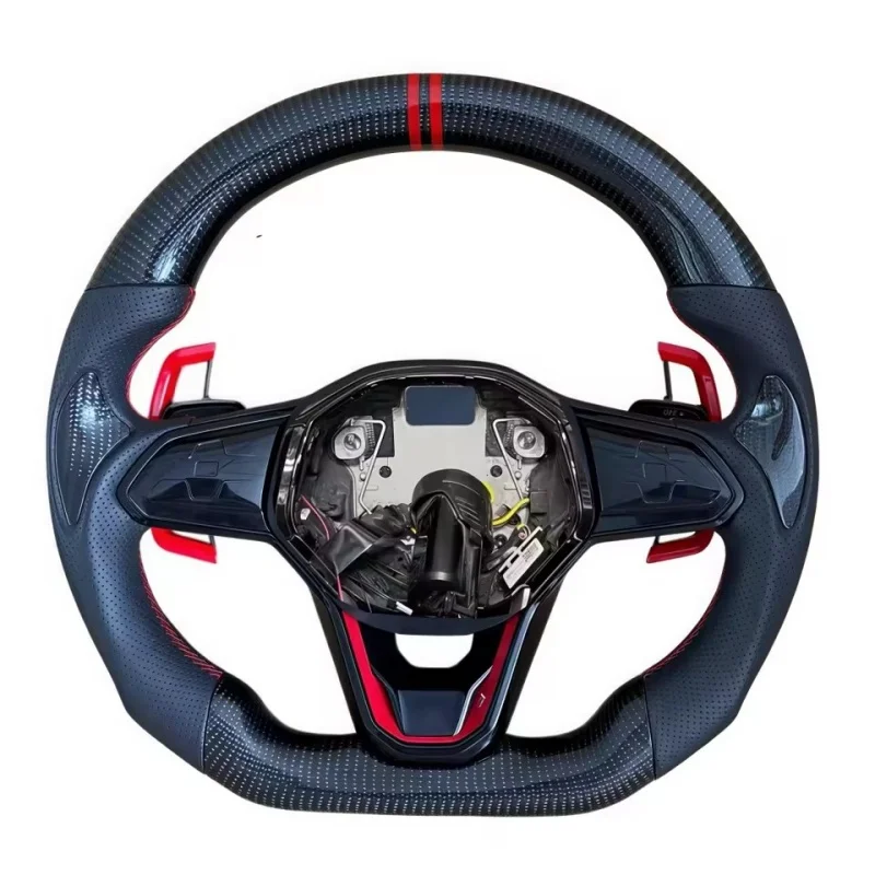 Customized Carbon Fiber Leather Car Steering Wheel For Volkswagen R8 Sagitar Magotan Golf Passat Shangku CC Steering WheeI