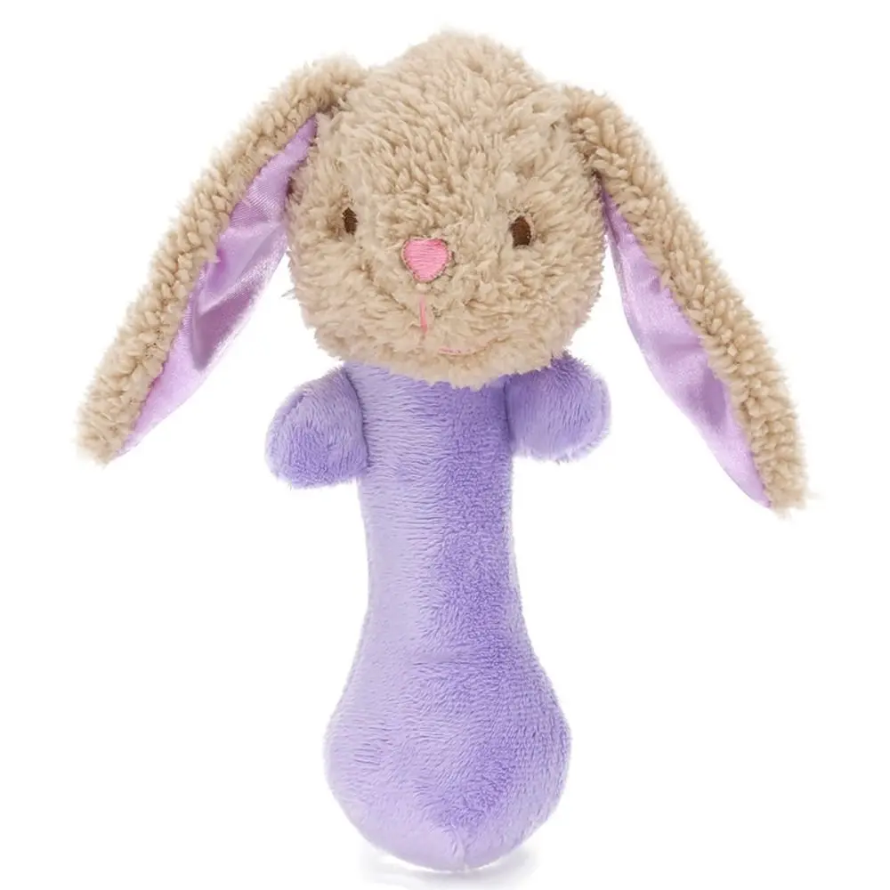 Jouet de hochet en bois d'ours de bande dessinée pour bébé, lapin anti-perte, clochette, silicone, gomme d'avocat, anneaux en bois, cadeau d'anniversaire