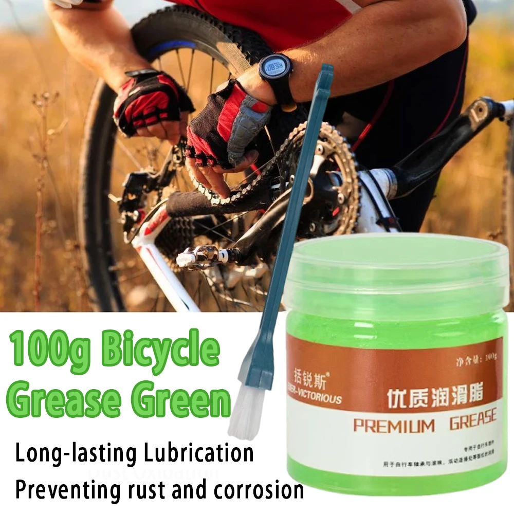 100g grasa para bicicleta salsa de manzana verde lubricante para cojinetes grasa para buje ciclismo lubricantes de alta calidad elementos lipidos mantenimiento de bicicleta