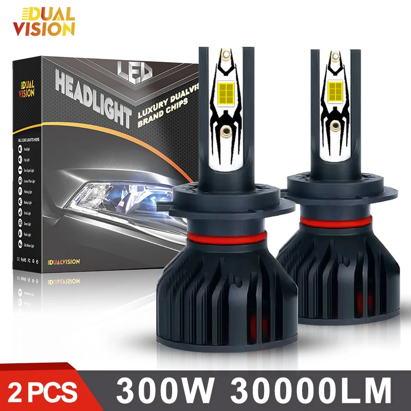 

Dualvision Auto HB3 HB4 9005 9006 H1 TOP H7 Best LED H4 H11 Лампа Canbus Светодиодная лампа CSP 5570 6000K Автомобильная фара 300 Вт 12 В