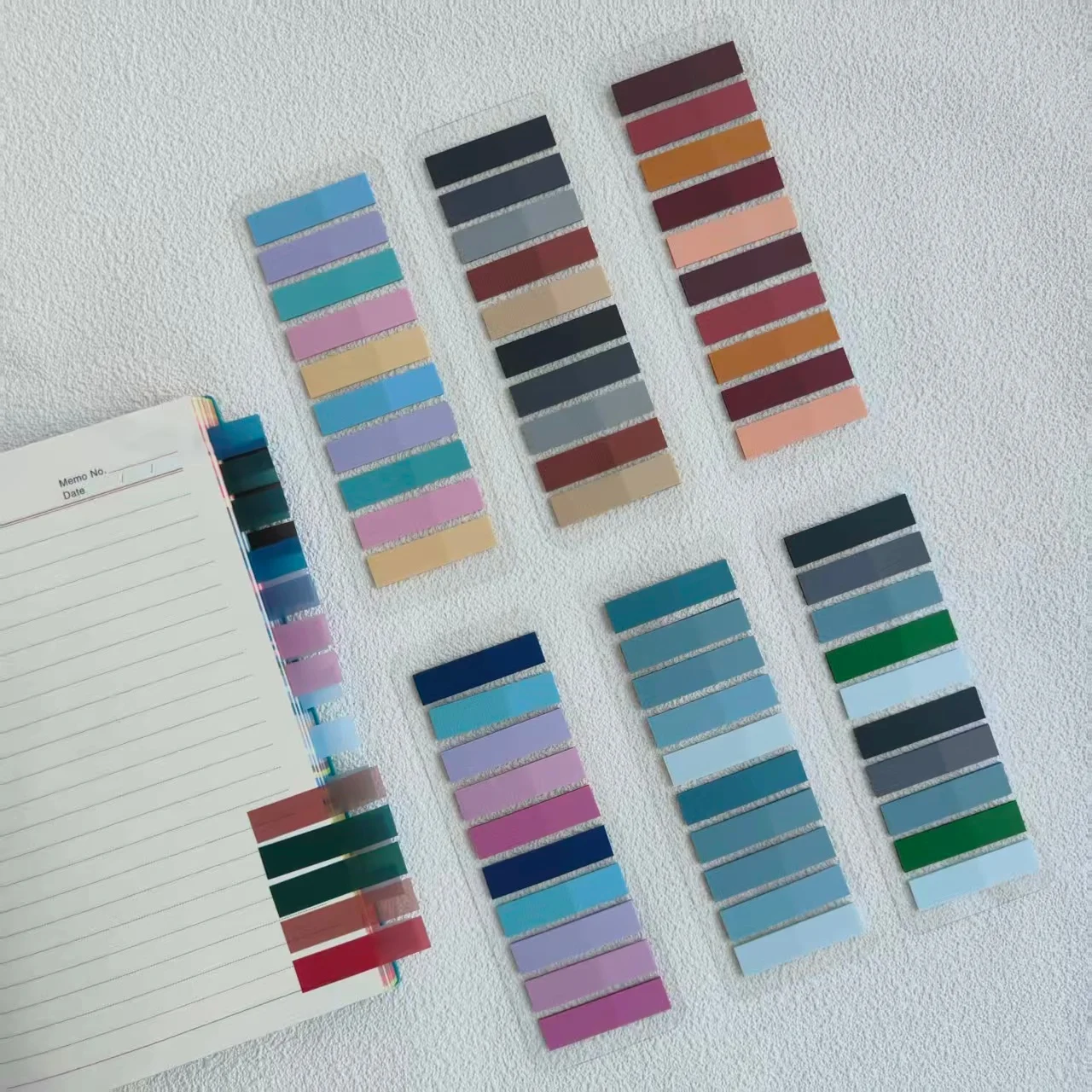 6 عبوات من علامات تبويب مؤشر الألوان الشفافة، ملصقات علامات صفحة الملاحظات اللاصقة للحيوانات الأليفة للوازم المدرسية المكتبية والطلاب والقرطاسية