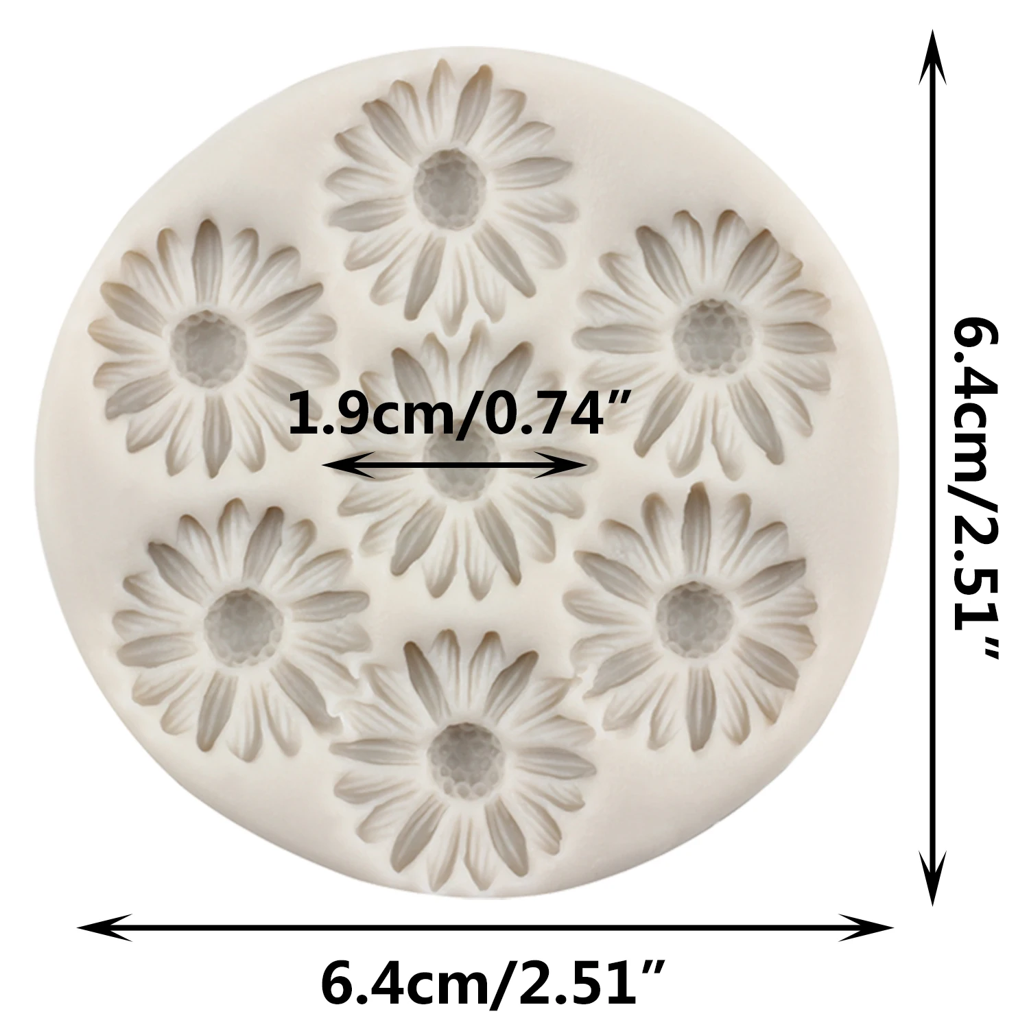 Daisy Silicone Mold Flower Candy Clay Chocolate Gumpaste Molds DIY Wedding Cupcake Topper Fondant Cake Decorating Tools