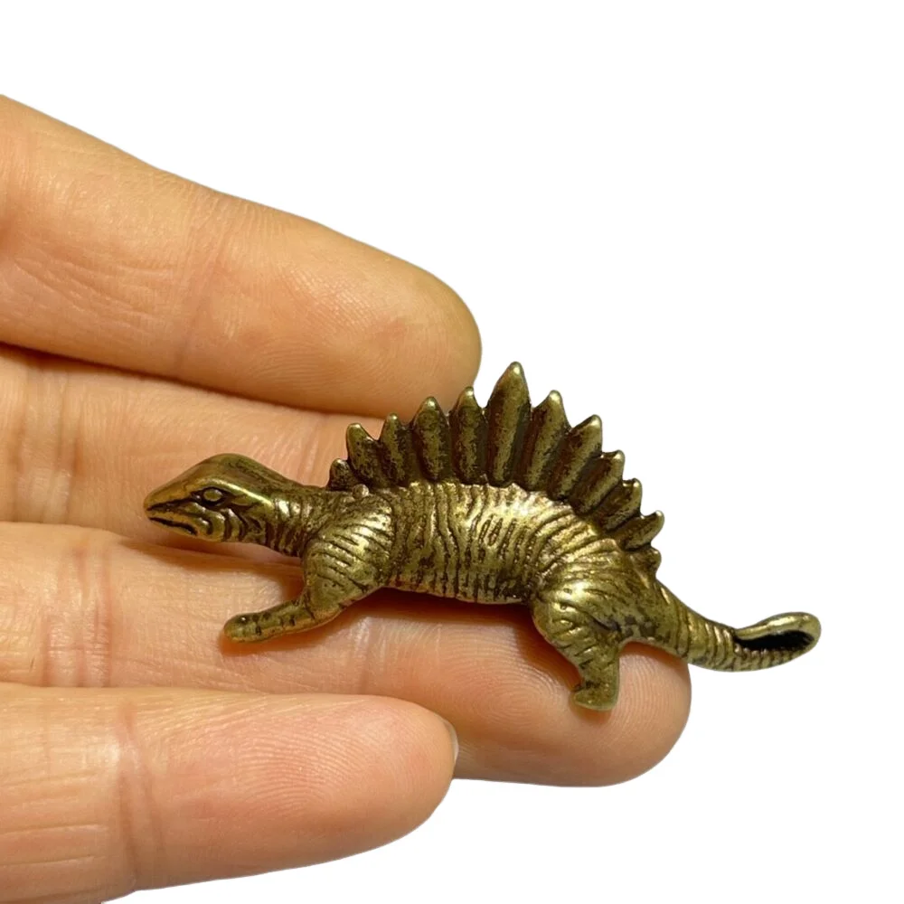 2.1inch Solid Brass Stegosaurus Figurine Animal Figurines Table Decorations