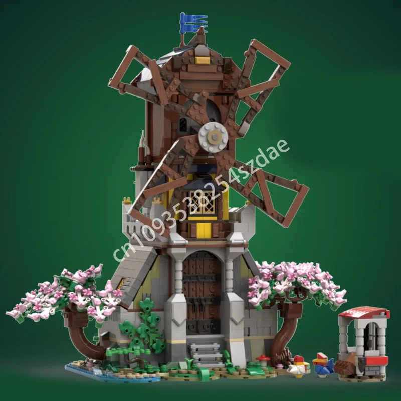 

1829pcs MOC Forest Windmill Building Blocks creative Creative Christmas toy Gift Constructing Solve the problem up Plastic