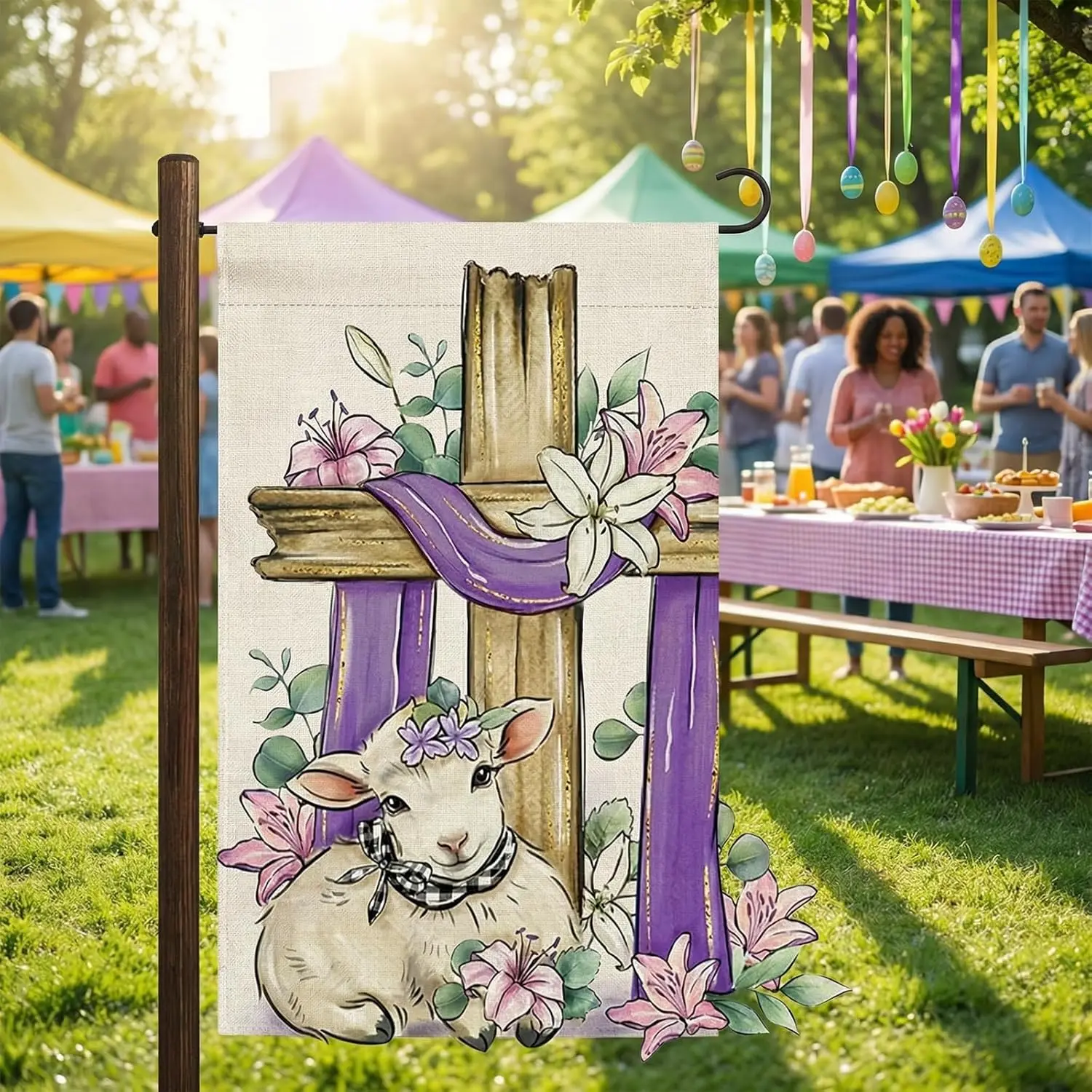 Christian Easter Garden Flag Collection - 