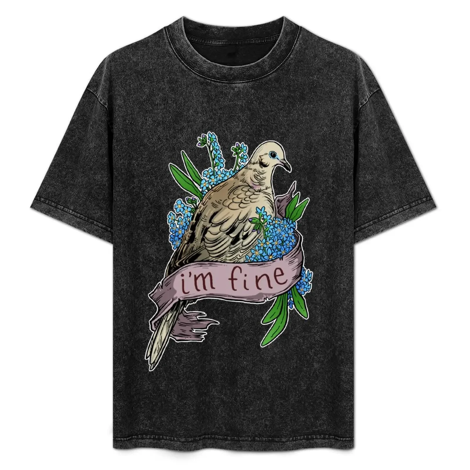 

I'm Fine T-Shirt croswit shirt man animal prinfor boys tshirts personalised Funny t-shirts men t shirts high quality