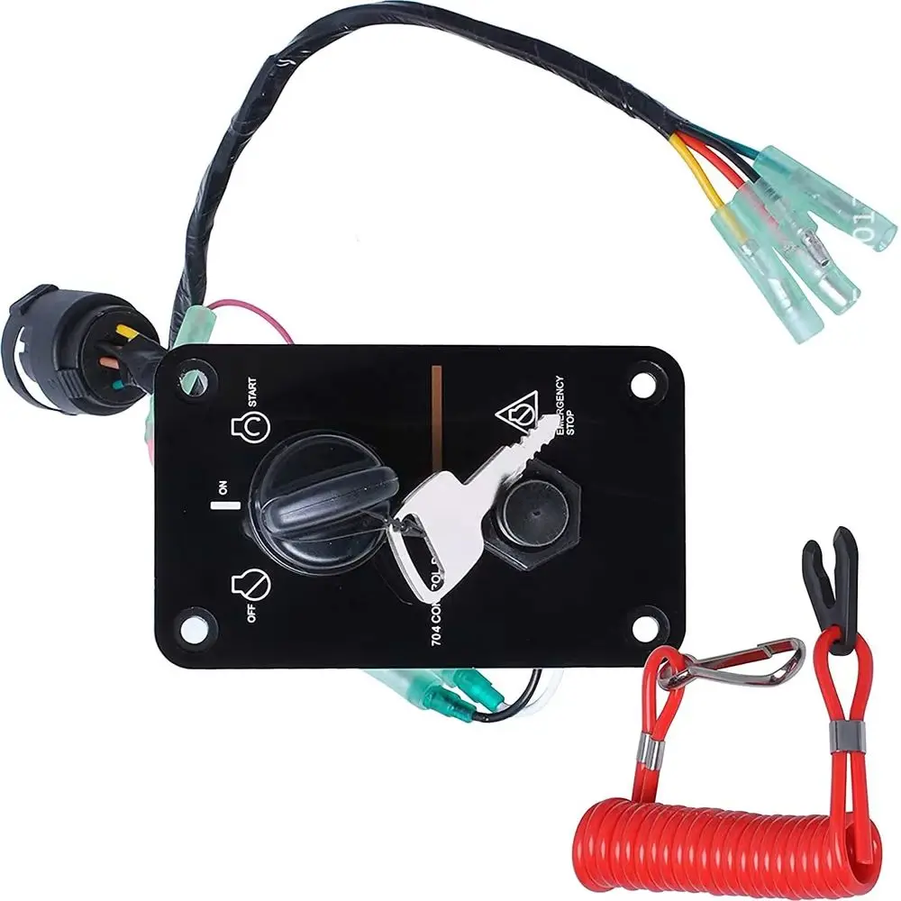 For Yamaha Outboard Yacht 704 Control Box Single Engine Key Switch Panel On Off Start Ignition Panel 704-82570-12-00